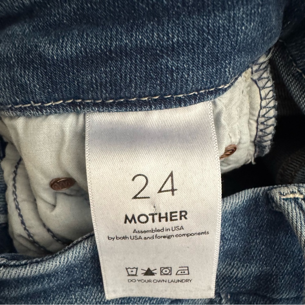 MOTHER The Looker Ankle Fray Jeans In Satisfaction Guaranteed Size 24 - Picture 7 of 8